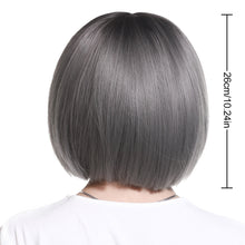 Load image into Gallery viewer, Women's Short Straight Hair Soft Wig Cover Fluffy Full Top Wig Cover Fashion Gradient Fashion Cosplay False Hair Wigs
