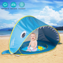Load image into Gallery viewer, Kids Beach UV Protection Tent Portable Shark Baby Sun Shelter Infant Outdoor Pop Up Tents Toy Summer Kid Swimming Play House
