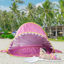 Load image into Gallery viewer, Kids Beach UV Protection Tent Portable Shark Baby Sun Shelter Infant Outdoor Pop Up Tents Toy Summer Kid Swimming Play House
