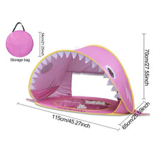 Load image into Gallery viewer, Kids Beach UV Protection Tent Portable Shark Baby Sun Shelter Infant Outdoor Pop Up Tents Toy Summer Kid Swimming Play House
