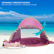 Load image into Gallery viewer, Kids Beach UV Protection Tent Portable Shark Baby Sun Shelter Infant Outdoor Pop Up Tents Toy Summer Kid Swimming Play House
