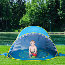 Load image into Gallery viewer, Kids Beach UV Protection Tent Portable Shark Baby Sun Shelter Infant Outdoor Pop Up Tents Toy Summer Kid Swimming Play House
