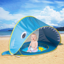 Load image into Gallery viewer, Kids Beach UV Protection Tent Portable Shark Baby Sun Shelter Infant Outdoor Pop Up Tents Toy Summer Kid Swimming Play House
