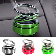 Load image into Gallery viewer, Car Auto Solar Energy Rotating Aromatherapy Air Fresher Double Ring Interior Accessories Diffuser For Car Home Decoration

