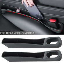 Load image into Gallery viewer, 2Pcs TPE Car Interior Storage Box Seat Slot Storage Box Leak-proof Anti-drop Phone Card Holder Accessories for Tesla Model Y Model3
