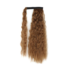 Load image into Gallery viewer, Paste Button Corn Perm Fluffy Long Curly Hair High Temperature Silk Strap Style Wig Ponytail Hair Extension for Women
