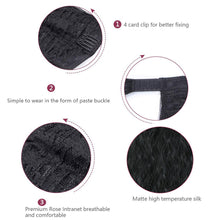 Load image into Gallery viewer, Paste Button Corn Perm Fluffy Long Curly Hair High Temperature Silk Strap Style Wig Ponytail Hair Extension for Women
