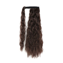 Load image into Gallery viewer, Paste Button Corn Perm Fluffy Long Curly Hair High Temperature Silk Strap Style Wig Ponytail Hair Extension for Women
