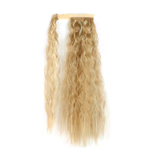 Load image into Gallery viewer, Paste Button Corn Perm Fluffy Long Curly Hair High Temperature Silk Strap Style Wig Ponytail Hair Extension for Women
