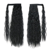 Load image into Gallery viewer, Paste Button Corn Perm Fluffy Long Curly Hair High Temperature Silk Strap Style Wig Ponytail Hair Extension for Women
