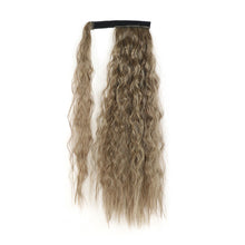 Load image into Gallery viewer, Paste Button Corn Perm Fluffy Long Curly Hair High Temperature Silk Strap Style Wig Ponytail Hair Extension for Women
