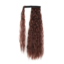 Load image into Gallery viewer, Paste Button Corn Perm Fluffy Long Curly Hair High Temperature Silk Strap Style Wig Ponytail Hair Extension for Women

