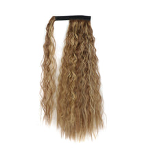 Load image into Gallery viewer, Paste Button Corn Perm Fluffy Long Curly Hair High Temperature Silk Strap Style Wig Ponytail Hair Extension for Women

