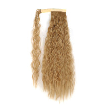Load image into Gallery viewer, Paste Button Corn Perm Fluffy Long Curly Hair High Temperature Silk Strap Style Wig Ponytail Hair Extension for Women
