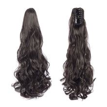 Load image into Gallery viewer, Clasp Style Ponytail Large Wave Long Curly Wig High Temperature Silk Curly Hair Ponytail Invisible Natural Hair Extension
