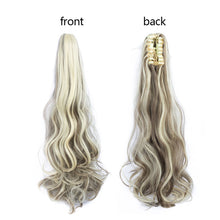 Load image into Gallery viewer, Clasp Style Ponytail Large Wave Long Curly Wig High Temperature Silk Curly Hair Ponytail Invisible Natural Hair Extension
