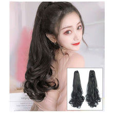 Load image into Gallery viewer, Clasp Style Ponytail Large Wave Long Curly Wig High Temperature Silk Curly Hair Ponytail Invisible Natural Hair Extension
