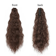 Load image into Gallery viewer, Clasp Style Ponytail Small Roll Corn Perm Long Curly Wig High Temperature Silk Invisible Natural Hair Extension
