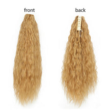 Load image into Gallery viewer, Clasp Style Ponytail Small Roll Corn Perm Long Curly Wig High Temperature Silk Invisible Natural Hair Extension
