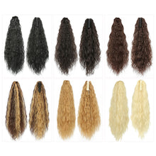 Load image into Gallery viewer, Clasp Style Ponytail Small Roll Corn Perm Long Curly Wig High Temperature Silk Invisible Natural Hair Extension
