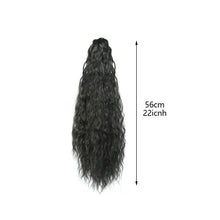 Load image into Gallery viewer, Clasp Style Ponytail Small Roll Corn Perm Long Curly Wig High Temperature Silk Invisible Natural Hair Extension

