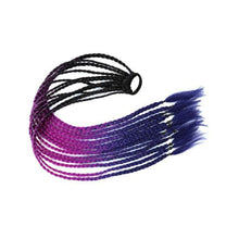 Load image into Gallery viewer, Colored Long Braid Wig Gradient Ponytail Elastic Hair Rope High Temperature Silk Triple Braid Wig Hair Accessories

