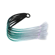 Load image into Gallery viewer, Colored Long Braid Wig Gradient Ponytail Elastic Hair Rope High Temperature Silk Triple Braid Wig Hair Accessories
