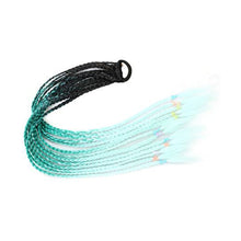 Load image into Gallery viewer, Colored Long Braid Wig Gradient Ponytail Elastic Hair Rope High Temperature Silk Triple Braid Wig Hair Accessories
