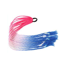 Load image into Gallery viewer, Colored Long Braid Wig Gradient Ponytail Elastic Hair Rope High Temperature Silk Triple Braid Wig Hair Accessories
