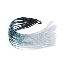 Load image into Gallery viewer, Colored Long Braid Wig Gradient Ponytail Elastic Hair Rope High Temperature Silk Triple Braid Wig Hair Accessories
