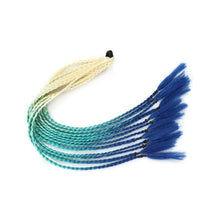 Load image into Gallery viewer, Colored Long Braid Wig Gradient Ponytail Elastic Hair Rope High Temperature Silk Triple Braid Wig Hair Accessories
