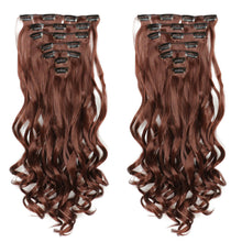 Load image into Gallery viewer, 7pcs/set Clip Wig High Temperature Silk Wig Piece Synthetic Long Curly Hair Wig Natural Fluffy Hair Extension
