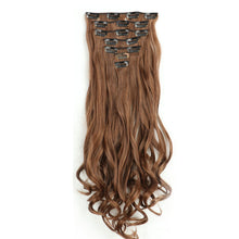 Load image into Gallery viewer, 7pcs/set Clip Wig High Temperature Silk Wig Piece Synthetic Long Curly Hair Wig Natural Fluffy Hair Extension
