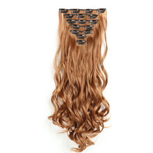 Load image into Gallery viewer, 7pcs/set Clip Wig High Temperature Silk Wig Piece Synthetic Long Curly Hair Wig Natural Fluffy Hair Extension
