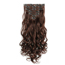 Load image into Gallery viewer, 7pcs/set Clip Wig High Temperature Silk Wig Piece Synthetic Long Curly Hair Wig Natural Fluffy Hair Extension
