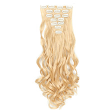 Load image into Gallery viewer, 7pcs/set Clip Wig High Temperature Silk Wig Piece Synthetic Long Curly Hair Wig Natural Fluffy Hair Extension
