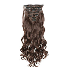 Load image into Gallery viewer, 7pcs/set Clip Wig High Temperature Silk Wig Piece Synthetic Long Curly Hair Wig Natural Fluffy Hair Extension
