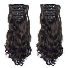Load image into Gallery viewer, 7pcs/set Clip Wig High Temperature Silk Wig Piece Synthetic Long Curly Hair Wig Natural Fluffy Hair Extension
