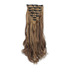 Load image into Gallery viewer, 7pcs/set Clip Wig High Temperature Silk Wig Piece Synthetic Long Curly Hair Wig Natural Fluffy Hair Extension

