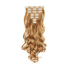 Load image into Gallery viewer, 7pcs/set Clip Wig High Temperature Silk Wig Piece Synthetic Long Curly Hair Wig Natural Fluffy Hair Extension
