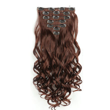 Load image into Gallery viewer, 7pcs/set Clip Wig High Temperature Silk Wig Piece Synthetic Long Curly Hair Wig Natural Fluffy Hair Extension
