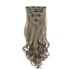 Load image into Gallery viewer, 7pcs/set Clip Wig High Temperature Silk Wig Piece Synthetic Long Curly Hair Wig Natural Fluffy Hair Extension
