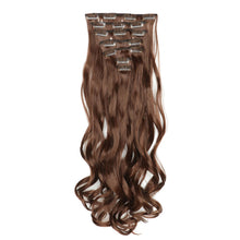Load image into Gallery viewer, 7pcs/set Clip Wig High Temperature Silk Wig Piece Synthetic Long Curly Hair Wig Natural Fluffy Hair Extension
