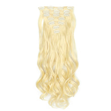 Load image into Gallery viewer, 7pcs/set Clip Wig High Temperature Silk Wig Piece Synthetic Long Curly Hair Wig Natural Fluffy Hair Extension
