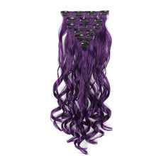 Load image into Gallery viewer, 7pcs/set Clip Wig High Temperature Silk Wig Piece Synthetic Long Curly Hair Wig Natural Fluffy Hair Extension
