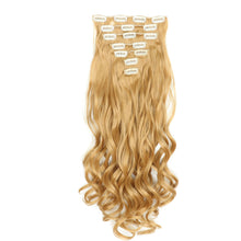 Load image into Gallery viewer, 7pcs/set Clip Wig High Temperature Silk Wig Piece Synthetic Long Curly Hair Wig Natural Fluffy Hair Extension
