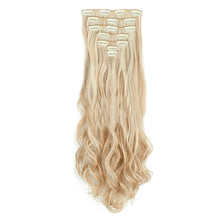 Load image into Gallery viewer, 7pcs/set Clip Wig High Temperature Silk Wig Piece Synthetic Long Curly Hair Wig Natural Fluffy Hair Extension
