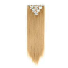 Load image into Gallery viewer, 7pcs/set Clip Wig High Temperature Silk Wig Piece Synthetic Long Straight Hair Wig Natural Traceless Hair Accessories
