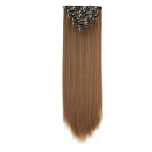 Load image into Gallery viewer, 7pcs/set Clip Wig High Temperature Silk Wig Piece Synthetic Long Straight Hair Wig Natural Traceless Hair Accessories
