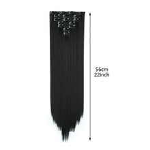Load image into Gallery viewer, 7pcs/set Clip Wig High Temperature Silk Wig Piece Synthetic Long Straight Hair Wig Natural Traceless Hair Accessories
